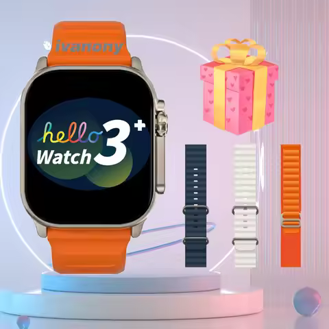 Original Hello Watch 3 Plus Smartwatch 49mm Bluetooth Call Compass Ebook Photo Album Amoled Screen S