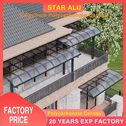 Easy-to-Install Outdoor Aluminum Alloy Frame with Polycarbonate Sheet Outdoor Waterproof Sun Shade P