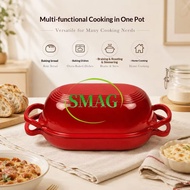 Cast Iron Enamel Bread Pan 30cm Casserole Round Dutch Oven Enamel Pot Shallow Non-Stick Pan Inductio
