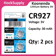 [2pcs $3.50] Koonenda CR927 Lithium Cell Button Battery 3V