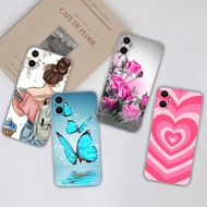 For Samsung Galaxy M07 F07 4G Case Pretty Sweet Girls Protective Transparent Soft Silicone Casing Fo