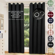 LANGSIR CURTAIN RING EYELET 70-90% BLACKOUT PLAIN TEBAL PERFORATED & EYELET, Langsir murah , langsir