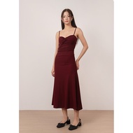 (PRELAUNCH) Moonlight Bodycon Midi Dress in Enchanted Red