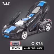 【Boxed】1:32 Scale Jaguar C-X75รถโลหะผสมรุ่นรถ Diecast ของเล่นเด็กตุ๊กตาของขวัญของเล่นรถชุดของเล่นรถแ