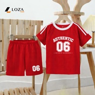 Boy's outfit with printed border number 6 AUTHENTIC, cotton elastic material, size from 15-40kg Loza