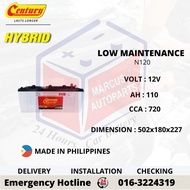 CENTURY HYBRID N120 LOW MAINTENANCE AUTOMOTIVE CAR BATTERY