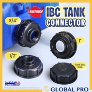 S60X6 IBC Tank Connector 1/2" 3/4" 1" Female Thread End Cap Penyambung Tangki Tap Joint Replacement 