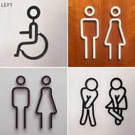 [le] 3D Printed Bathroom Door Sign Male & Female Restrooms Symbol Door Decor Restaurant Hotel Cafe T