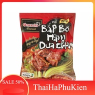 (Combo of 10 packs) Omachi noodles with beef shank stewed with Diamond pickles