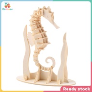 Gemvan 3D Puzzle Sea Horse Unique Learning Toy Wooden Toy for Kids Children Adults