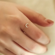 Jewelry Lover - Ring-159 - 925 Silver Drawstring Ring with 16K Gold Plating - Hemera - Korean Style 