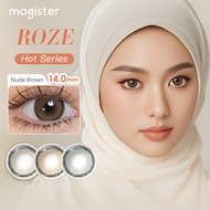 [0.00~-6.00]Magister Contact Lens Power 14.0mm ROZE Siri contact lens brown 14mm Nude Brown Lens