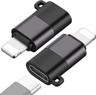 peloni USB C to Lightning Adapter, Female USB C to Male Lightning Adapter Pack of 2 （USB-C to Lightning）