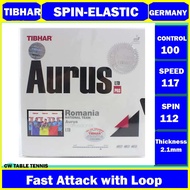 Tibhar Aurus pro table tennis rubber for Romania Limited edition national team pimples in fast attack loop (READY STOCK)
