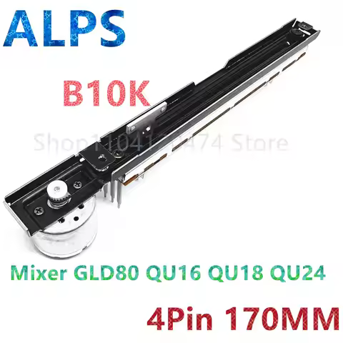 1PCS for Japan ALPS Electric Fader Motor straight slide potentiometer B10K Mixer GLD80 QU16 QU18 QU2