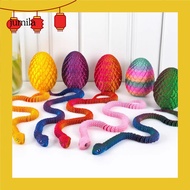 [JU] 3d Printed Snake Toy Snake Egg Ornament 3d Printed Snake Egg with Movable Snake – Articulated S