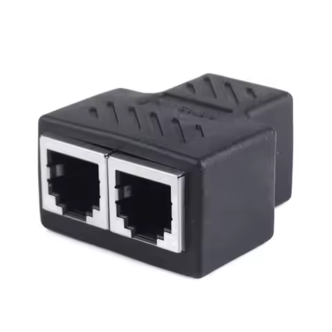 Hot RJ11 6P6C 6P4C 6P2C Female To Female 1 to 2 Splitter PCB Connection Outlet Telephone Cable Adapt