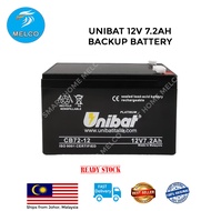 Unibat Battery 12V 7.2ah Home Alarm Battery Backup 12V 7.2AH Battery Rechargeable Sealed Lead Acid