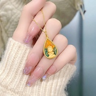 Q版师佛吊坠项链女中式高级感平安健康寓意项链锁骨链幸运配饰Q Version Buddha Pendant Necklace Female Chinese Style High-End Feel Sa