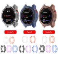 TPU Soft Watch Case For Garmin Fenix 7s 7x 7 Screen Protector