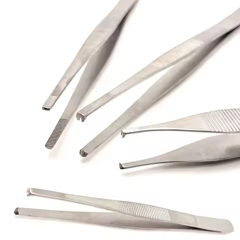2pcs/set Adson Tissue Forceps for Rhinoplasty Oculoplastic Surgery Precision Cartilage Thumb Forceps