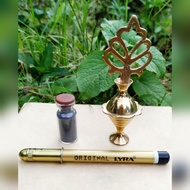celak mata batu itsmid+Kuningan celak wadah/batu itsmid original +serbuk celak+pensil alis lyra
