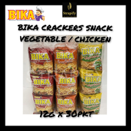 30*12g BIKA CRACKERS SNACK Vegetable & Chicken Flavour