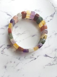 多寶綠髮晶金髮晶紅兔毛紫水晶手排