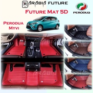 Perodua Myvi Icon Lagi Best New FUTURE Car Floor Mat 5D plus Carpet Kereta Anti-Dust PU Leather