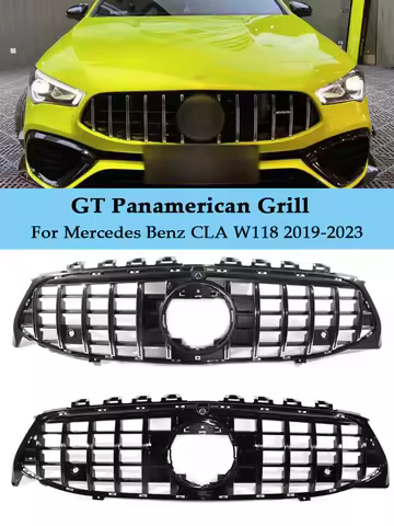 Front Bumper GT Grille For Benz CLA W118 C118 2019-2023 AMG CLA200 CLA250 CLA260 CLA45 Pre-Facelift 