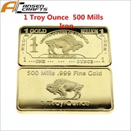 new 1 Troy Ounce Gold Silver Buffalo USA Bullion Ingot Bar