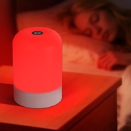 Terapi Cahaya Merah Azhien untuk Tidur, Lampu Malam Merah, Lampu Sentuh Boleh Dimalapkan-670NM untuk