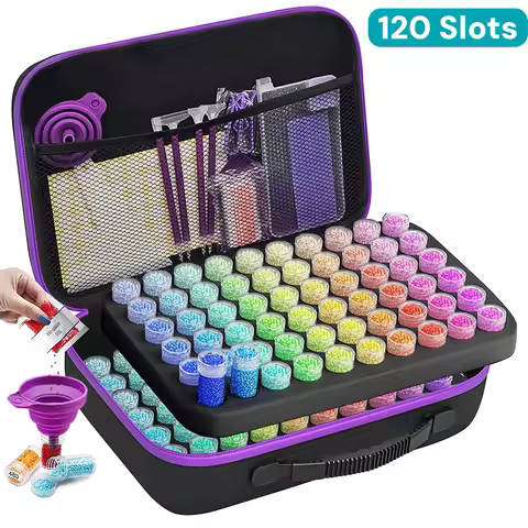 120/60/30 Grid Diamond Painting Tools Storage Boxes DIY Craft Tools Organizer Diamond painting acces