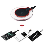 Qi Wireless Chargeing Transmitter+ Qi Receiver For Apple iPhone 4 5 5S SE 6 6S Wireless Charger Pad Kit For iPhone 7 7 Plus 8
