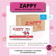 Zappy Ultimate Antiseptic 10R Wet Wipes (6,12 Packets or Carton Deal)