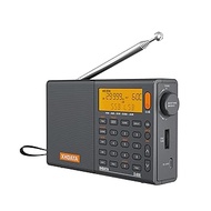 【中古】XHDATA D808 ポータブル AM FM SW LW エアバンドラジオ SSB RDS マルチバンドラジオスピーカー LCDディスプレイ付き目覚まし時計 外部アンテナグ