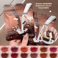 Chocolate Capsule Lipstick Matte Lip Glaze Set Waterproof Matte Long Lip Nude Lip Non C5y9