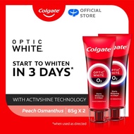 [Bundle of 2] Colgate Optic White O2 Peach Osmanthus Whitening Toothpaste 85G