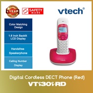 VTECH VT1301-RD Digital Cordless DECT Phone for Home Office (Red) WITH 1 YEAR WARRANTY