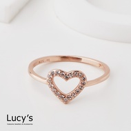 Lucy's 925純銀 心戀 戒指 (三色) (116480/116482/116484)/ 玫金