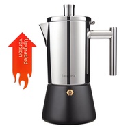 Teflon Moka Pot Italian Household Coffee Pot Induction Cooker Heating Coffee Making Machine