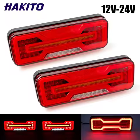 24V LED Truck Tail Light 2pcs 12V 24V LED Combination Tail Light Turn Signal Reverse Rear Lamp Water