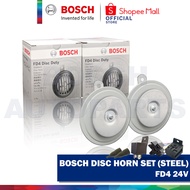 BOSCH DISC HORN SET FD4 24V W/ BOSCH RELAY and RELAY BRACKET PLUS FREE SOCKET
