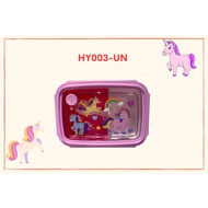 HY003 880ML SQUARE OMPRENG WITH CHARACTER MOTIF PLASTIC MATERIAL