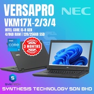 NEC VERSAPRO VKM17X-2/3/4 I5-8 GEN 4/8GB RAM + 120/256GB SSD REFURBISHED LAPTOP REFURNISH USED NOTEB