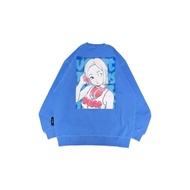 MFC STORE x over print DJ SODA Ver. Cotoh Crewneck Blue Unused