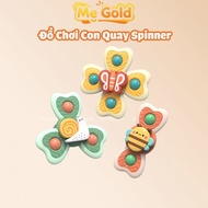 Fun 4-bladed pinwheel Spiner toy for babies, Combo of 3 Spiner pinwheel toys with suction base