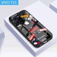 Vivo Y35 - Softcase Kaca Vivo Y35 - Case Vivo Y35 - Casing Hp Vivo Y35 - J140 - Case Handphone Vivo 