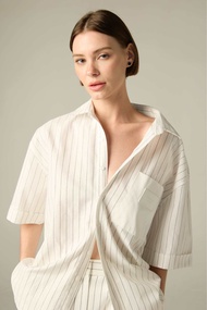 CAMILIA Striped Shirt (สไทร์ป เชิ้ต) White