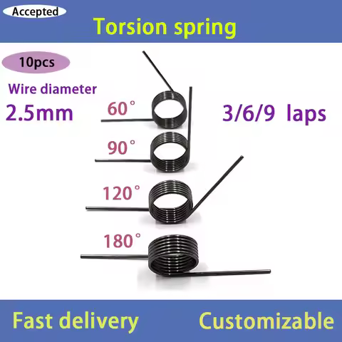 65Mn Torsion Spring Wire Diameter 2.5mm Torsion Spring Angle 60/90/120/180 Degree V-Shaped Torsion S